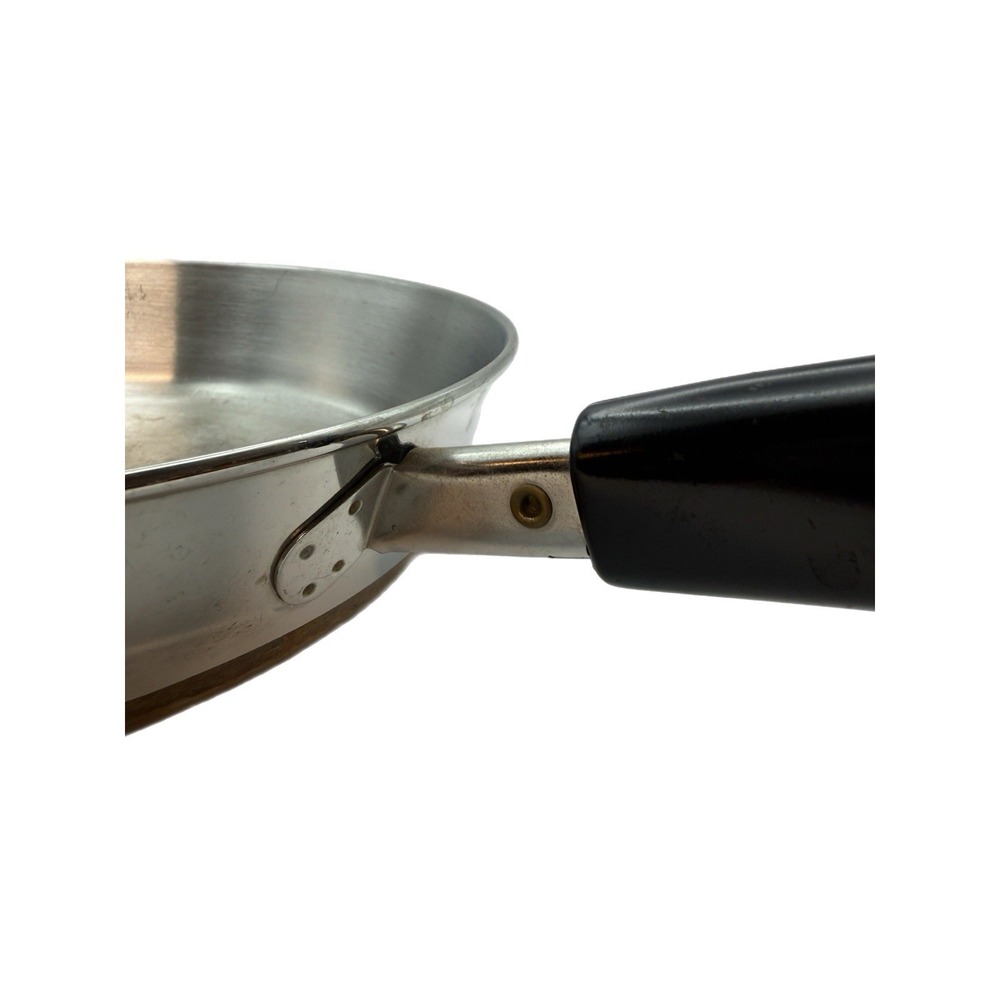 Revere Ware 9" Stainless Steel Clad Cooper Bottom Skillet Frying Pan Vtg - Picture 6 of 7